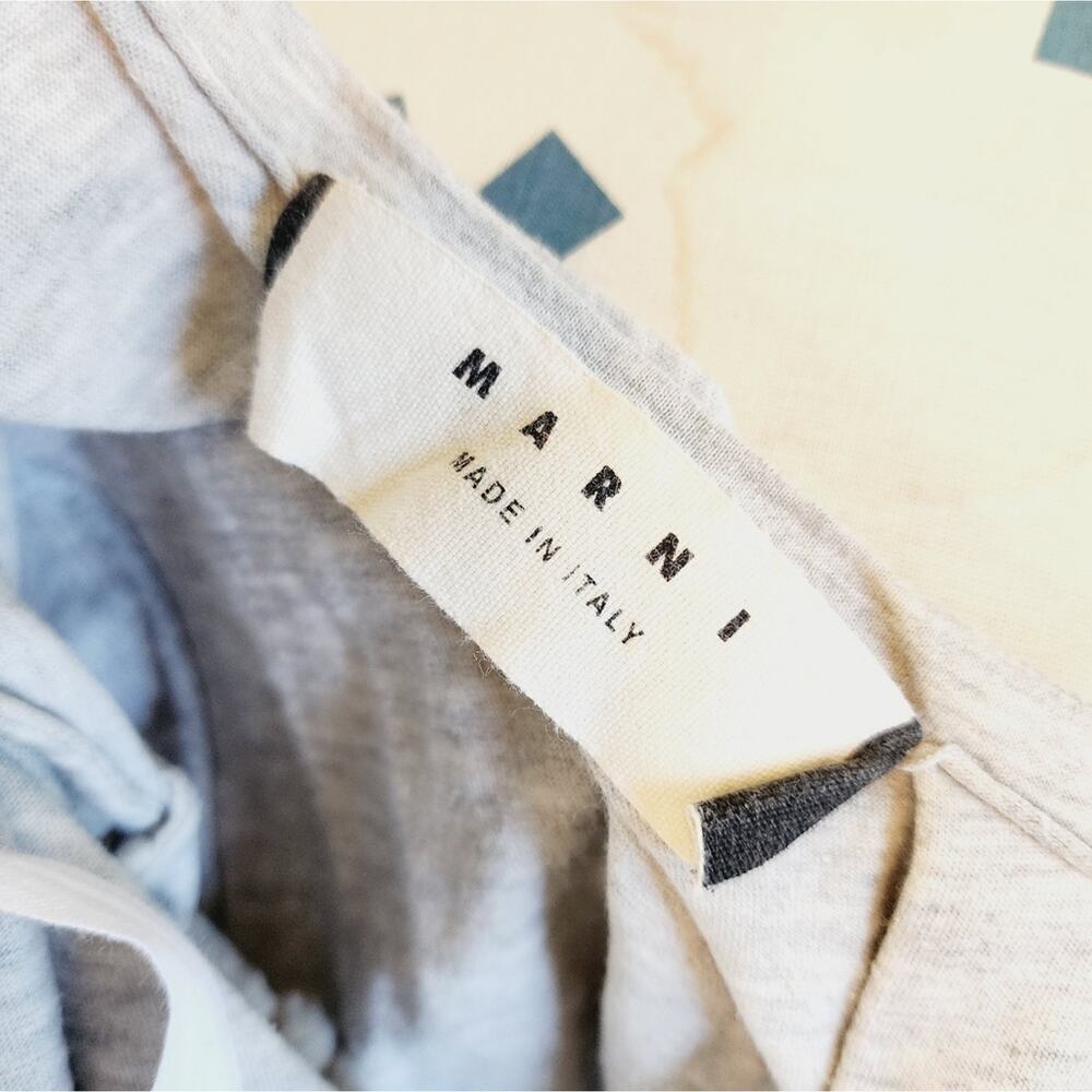 MARNI MADE IN ITALY HEATHER GRAY TEE SIZE 38 (SMALL) - Picture 3 of 6